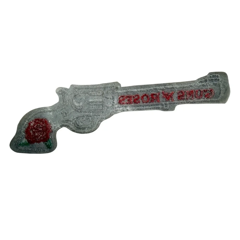 Vintage Guns N Roses Revolver Rose Embroidered Patch Rock Band Iron On -BG